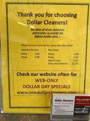 1 Dollar Most Garments Cleaners