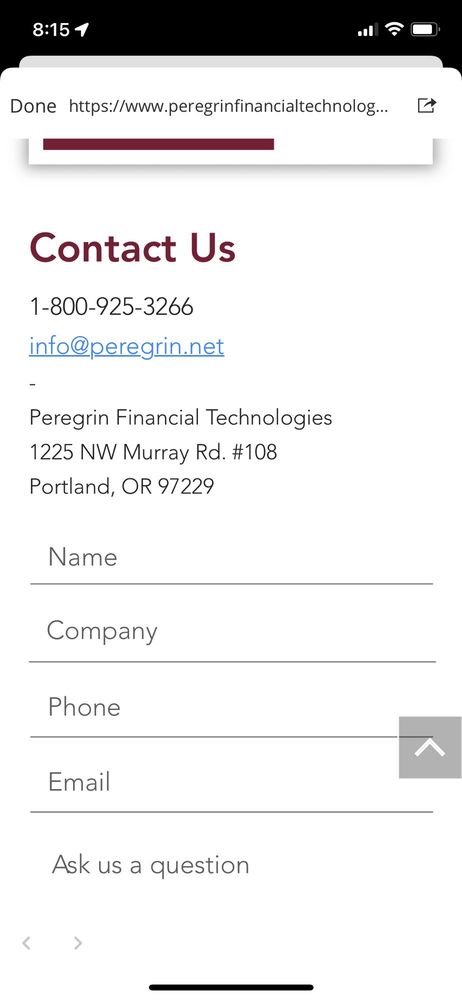 Peregrin Financial Technolgies