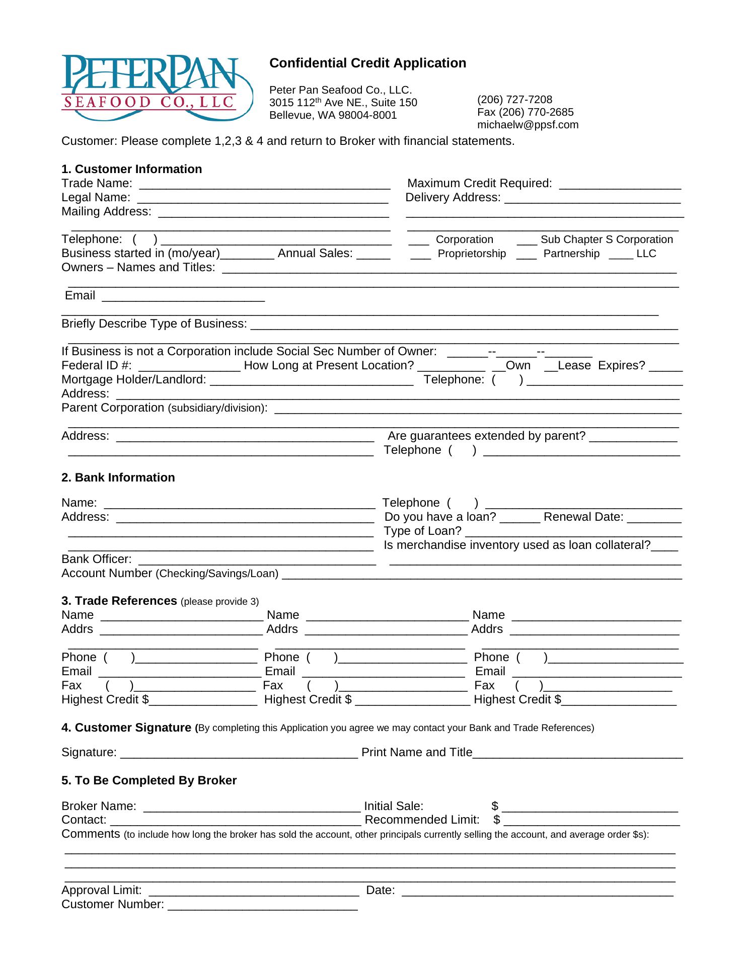 Peter Pan Seafoods Inc Menu