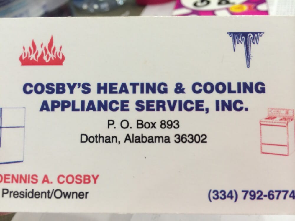 Cosby's Heating & Cooling - Appliance Services, Inc 2966 Lucy Grade Rd, Ashford Alabama 36312