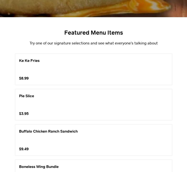 Kemp's Kitchen-Downtown Menu