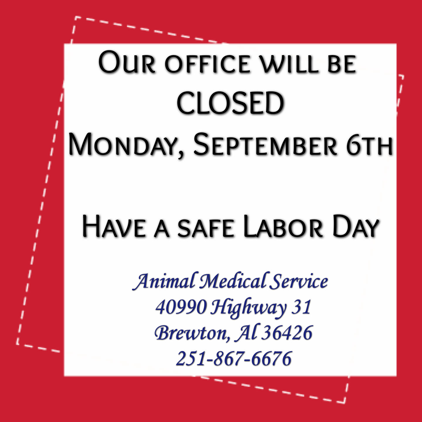 Animal Medical Service 40990 US-31, Brewton Alabama 36426