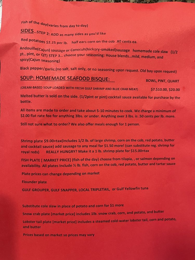 Skinners Seafood, Dauphin Island Menu, Reviews (319), Photos (42