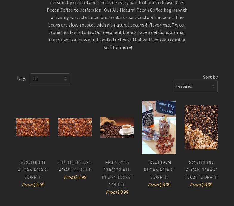 Dees Pecan Company Menu