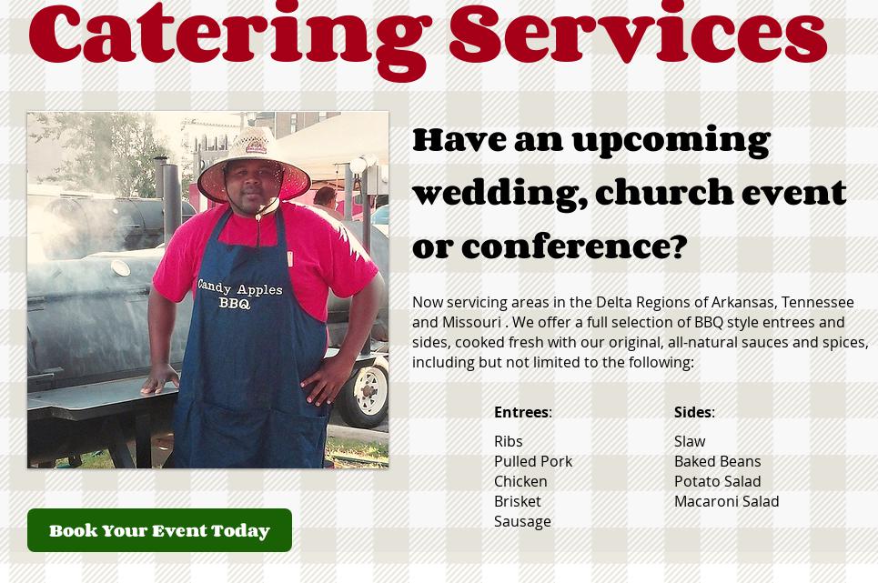 Candy Apple's BBQ Menu