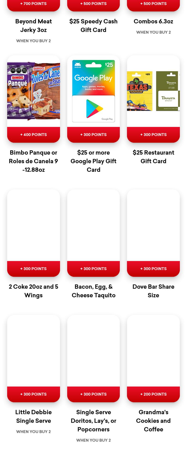Speedway Menu