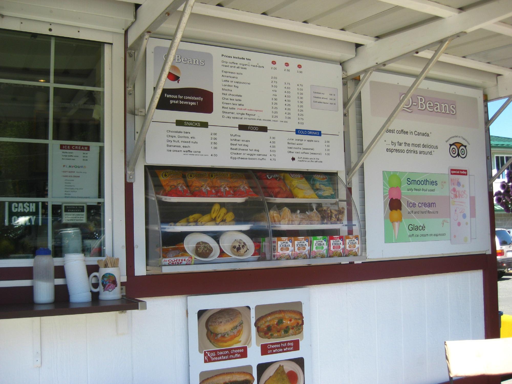 Q Beans Coffee Ltd Menu