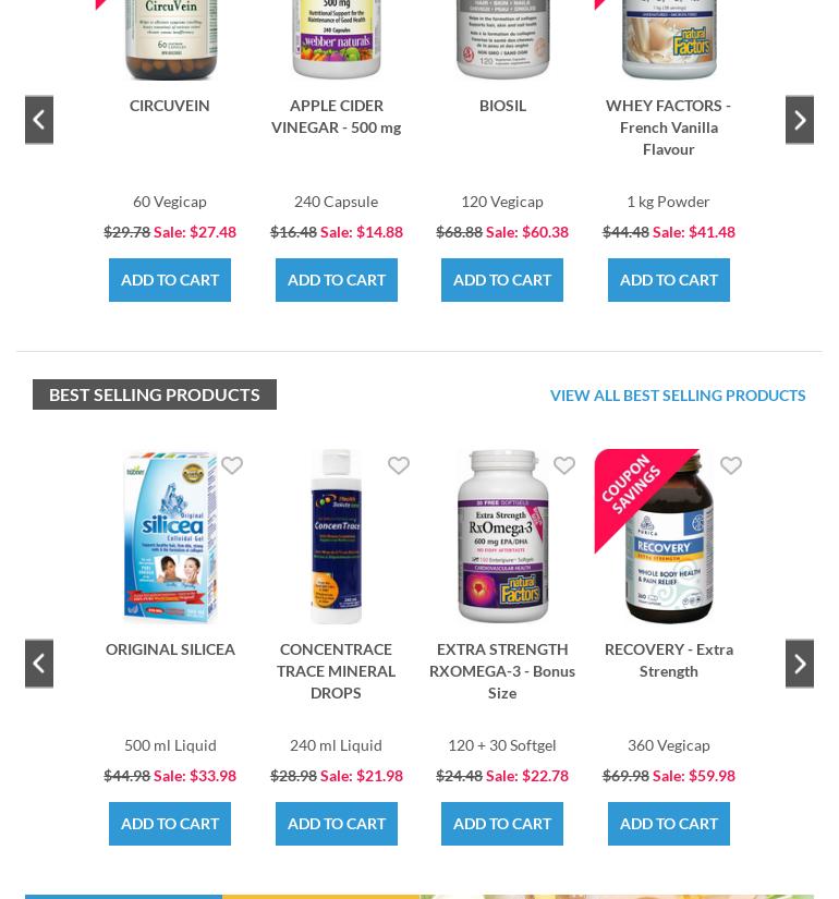 The Vitamin Shop Menu