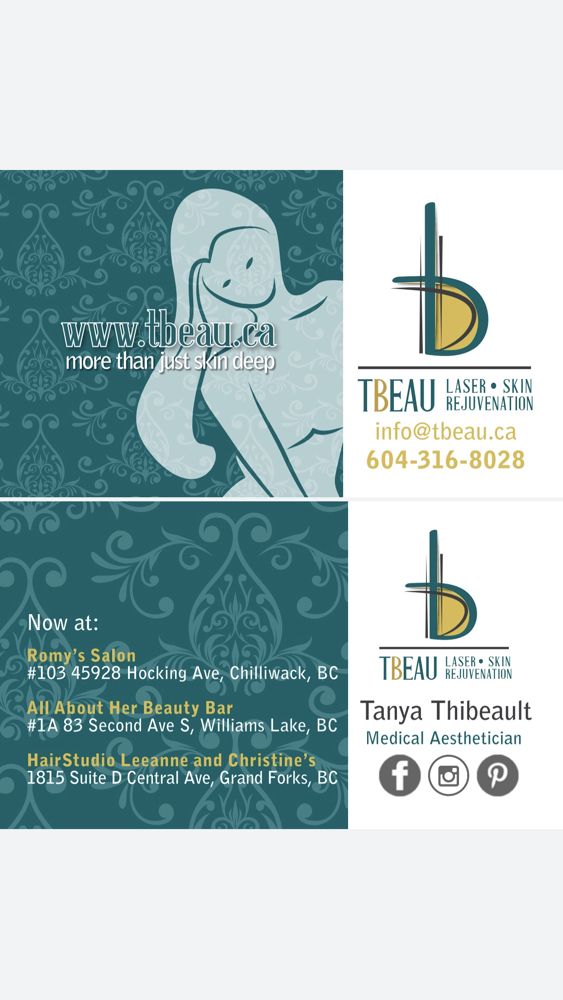 Tbeau Laser and Skin Rejuvenation Centre IA, 83 2 Ave S, Williams Lake British Columbia V2G 3W3