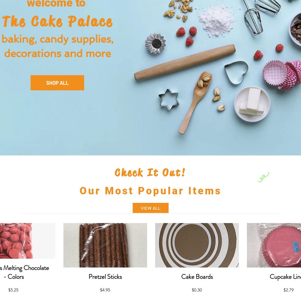 The Cake Palace Menu