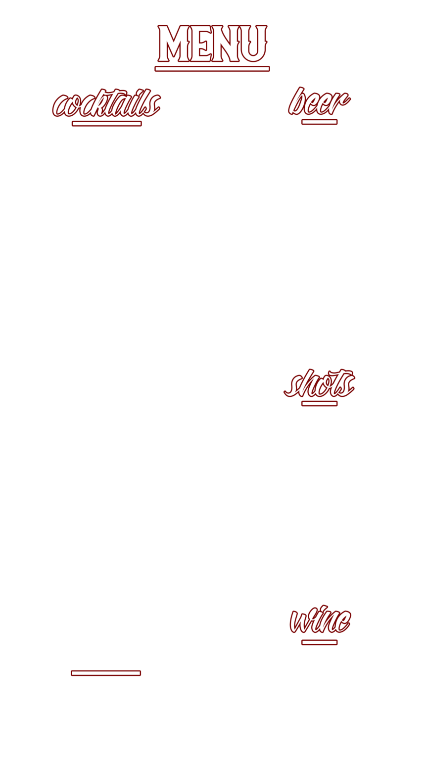 QuarterDeck Cocktails Menu