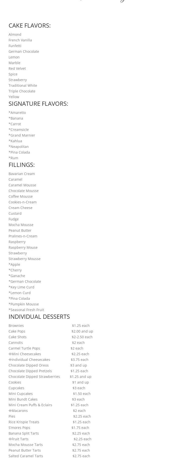 Elegance On Display Menu