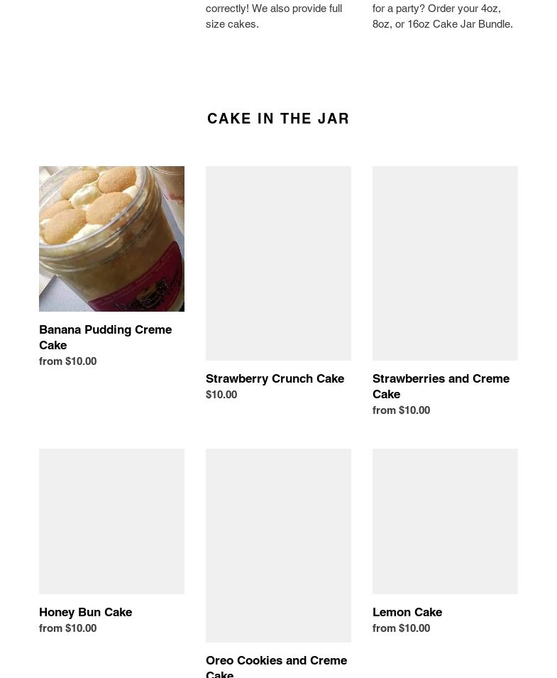 Brans Sweet Treats Menu