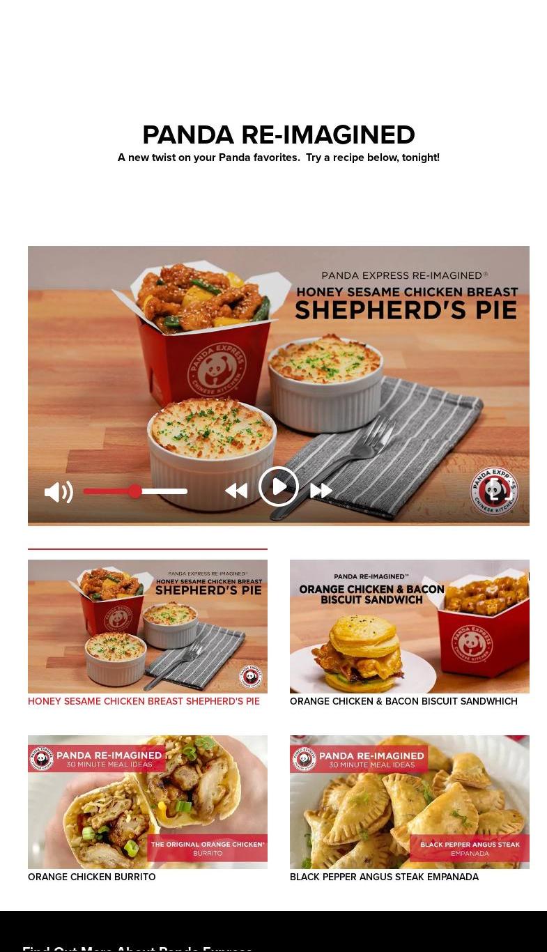 Panda Express Menu