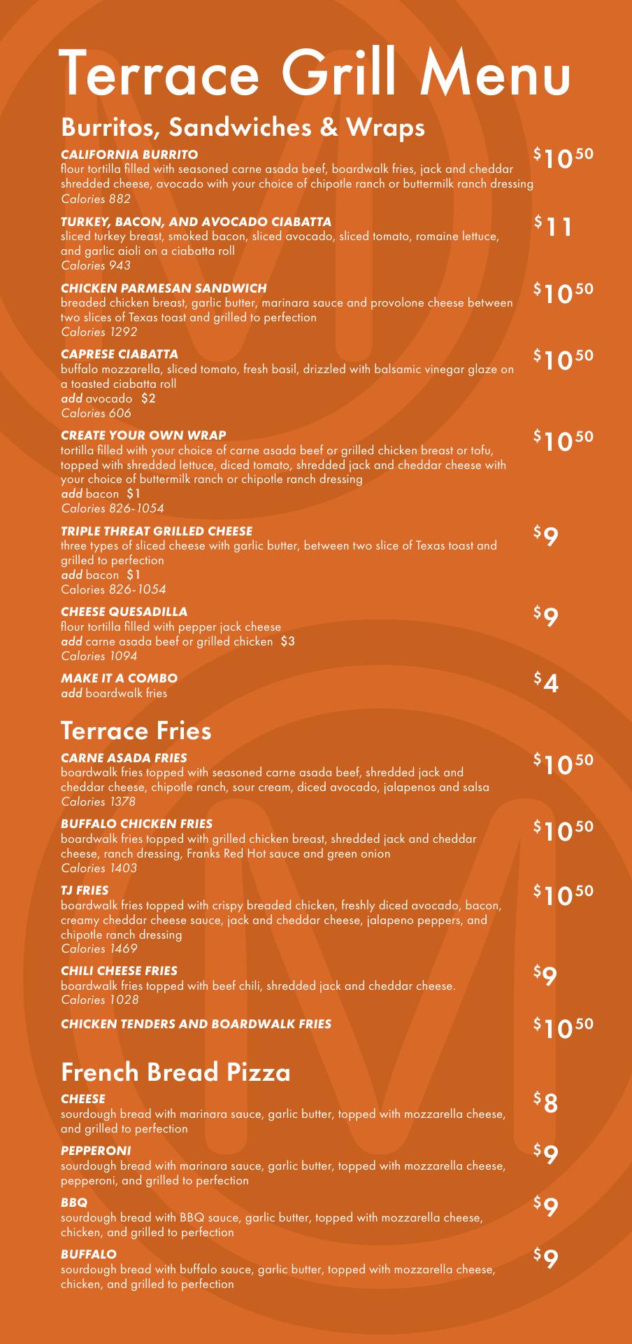 Vinnie’s Pizza & Pasta Bar Menu