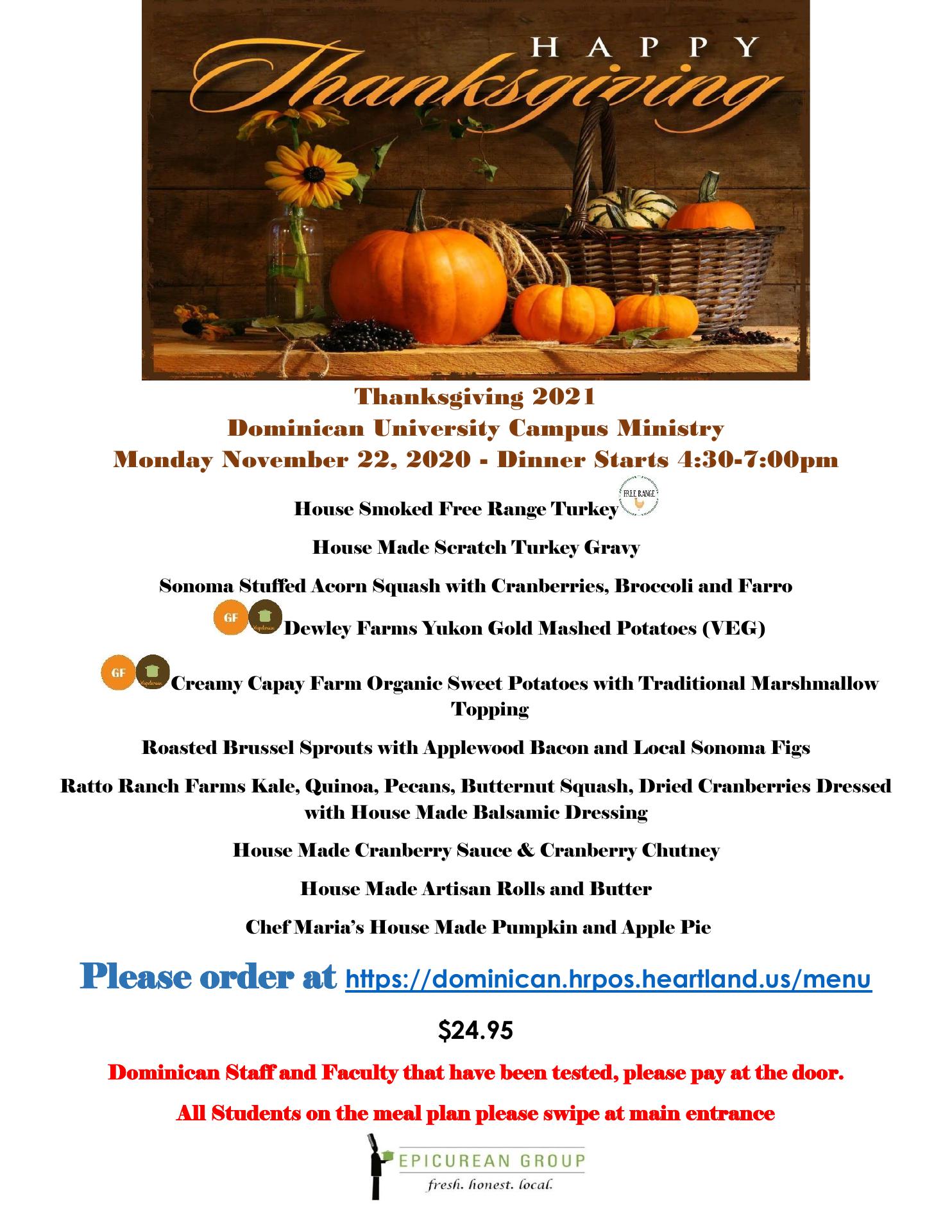 Epicurean Group Menu