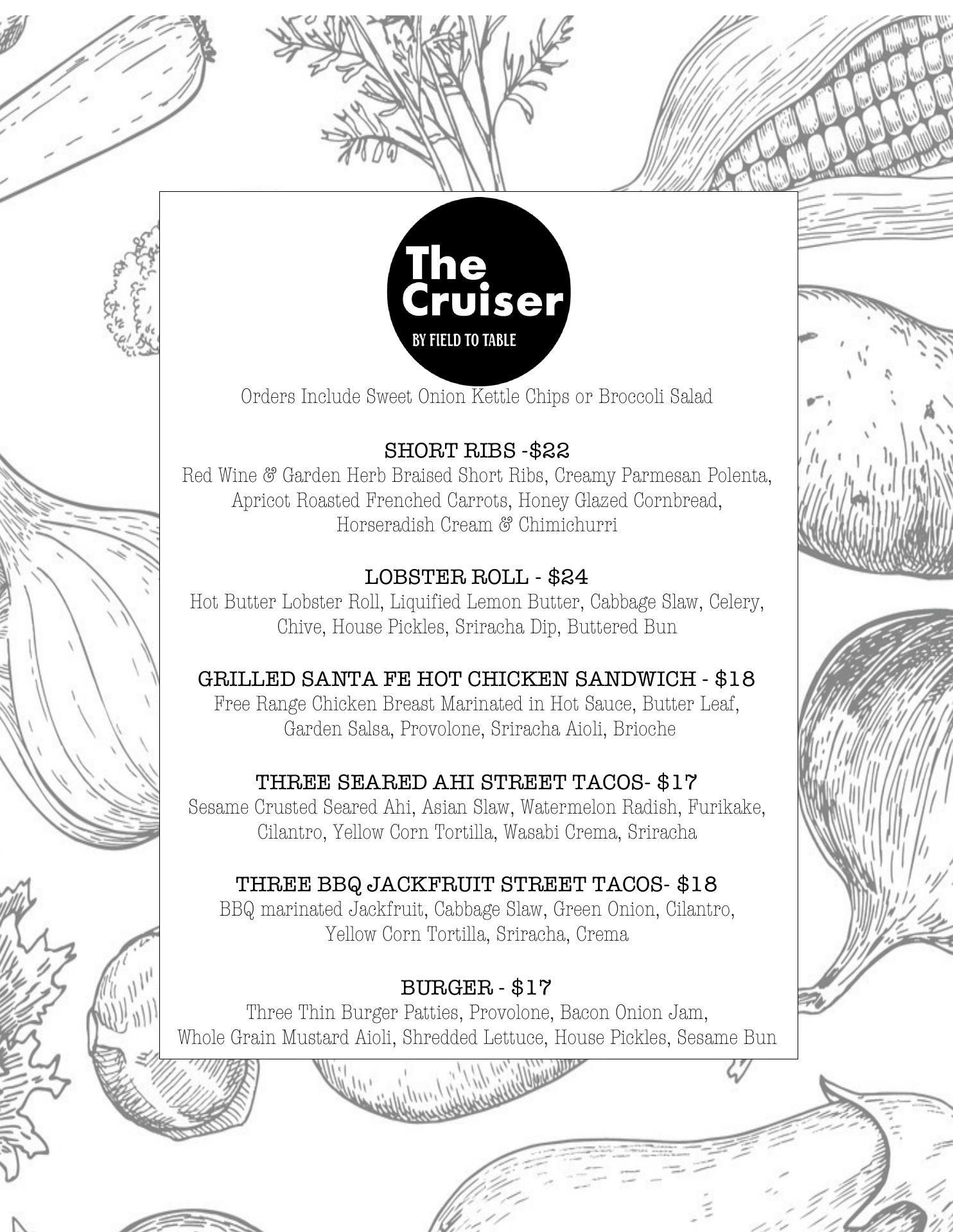 Hearst Ranch Winery Menu