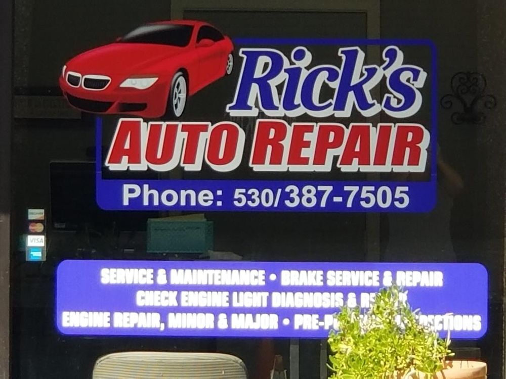 Rick's auto repair 4211 Sunset Ln Ste 105, Shingle Springs California 95682