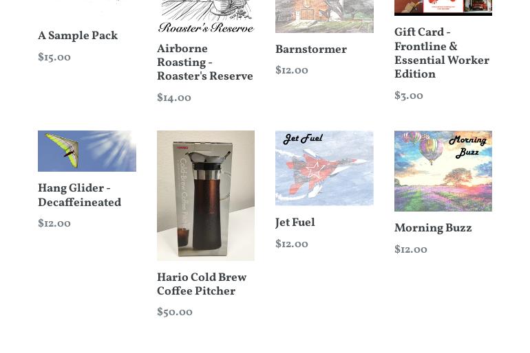 Airborne Roasting Menu