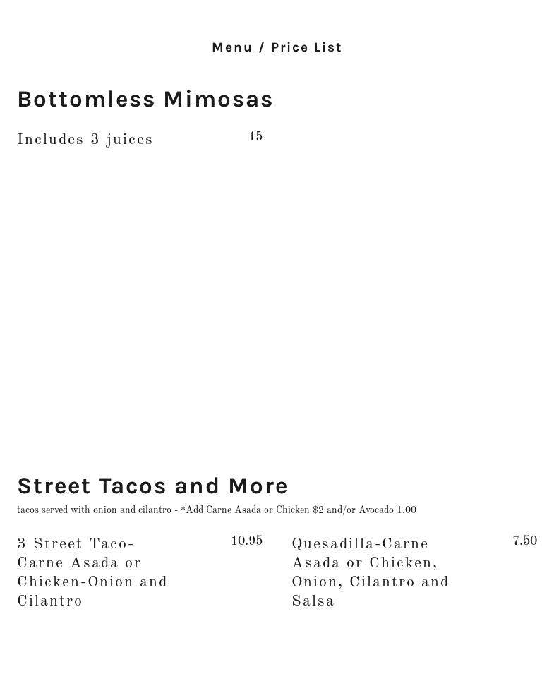 Murphys Hideout-Wine Bar Menu