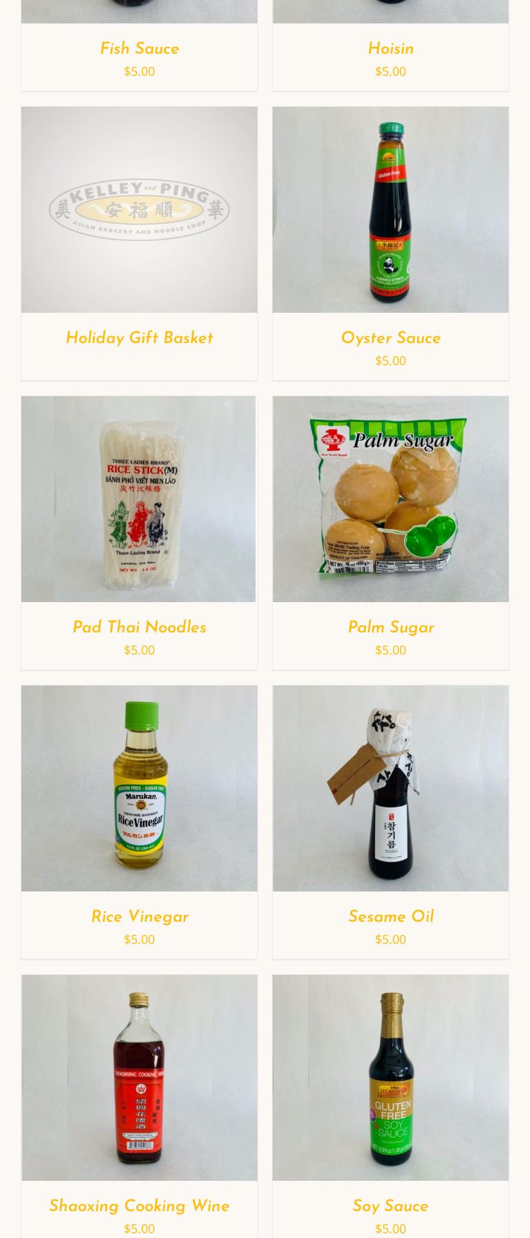 Kelley and Ping Menu