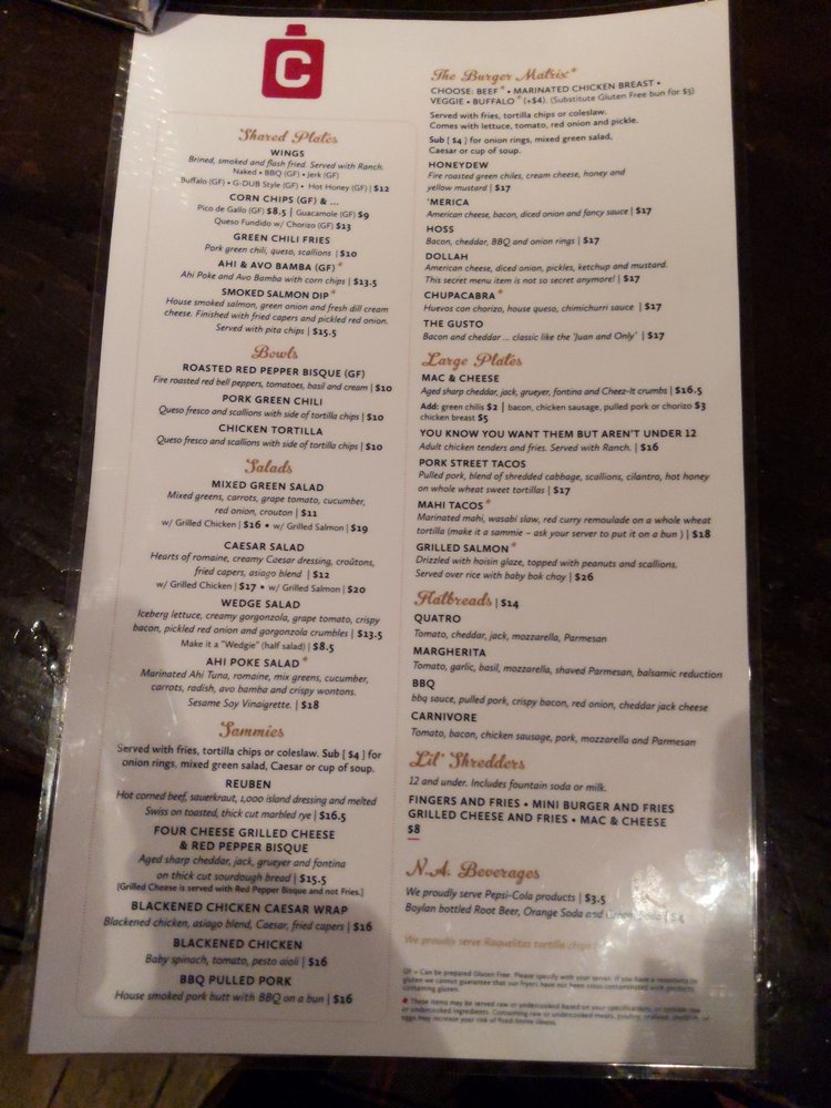 The Canteen Tap House and Tavern, Breckenridge Menu, Reviews (540
