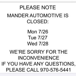 Mander Automotive & Transmission