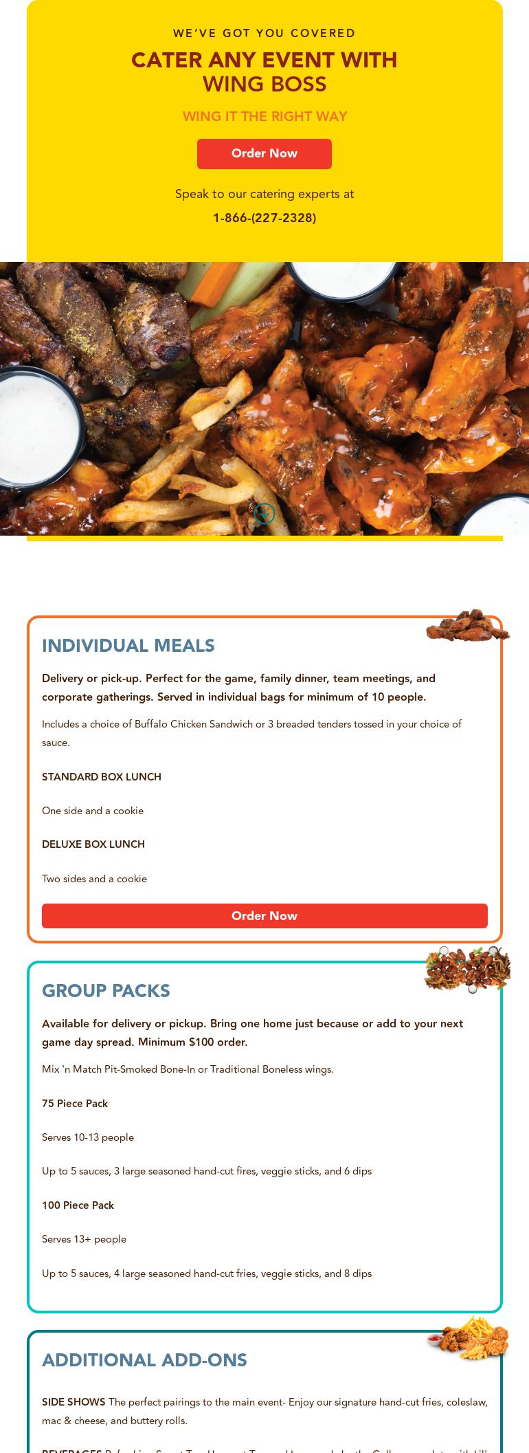 Wing Boss Menu