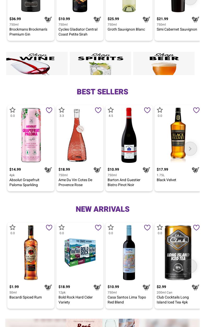 Bahre's Wine & Liquor Menu