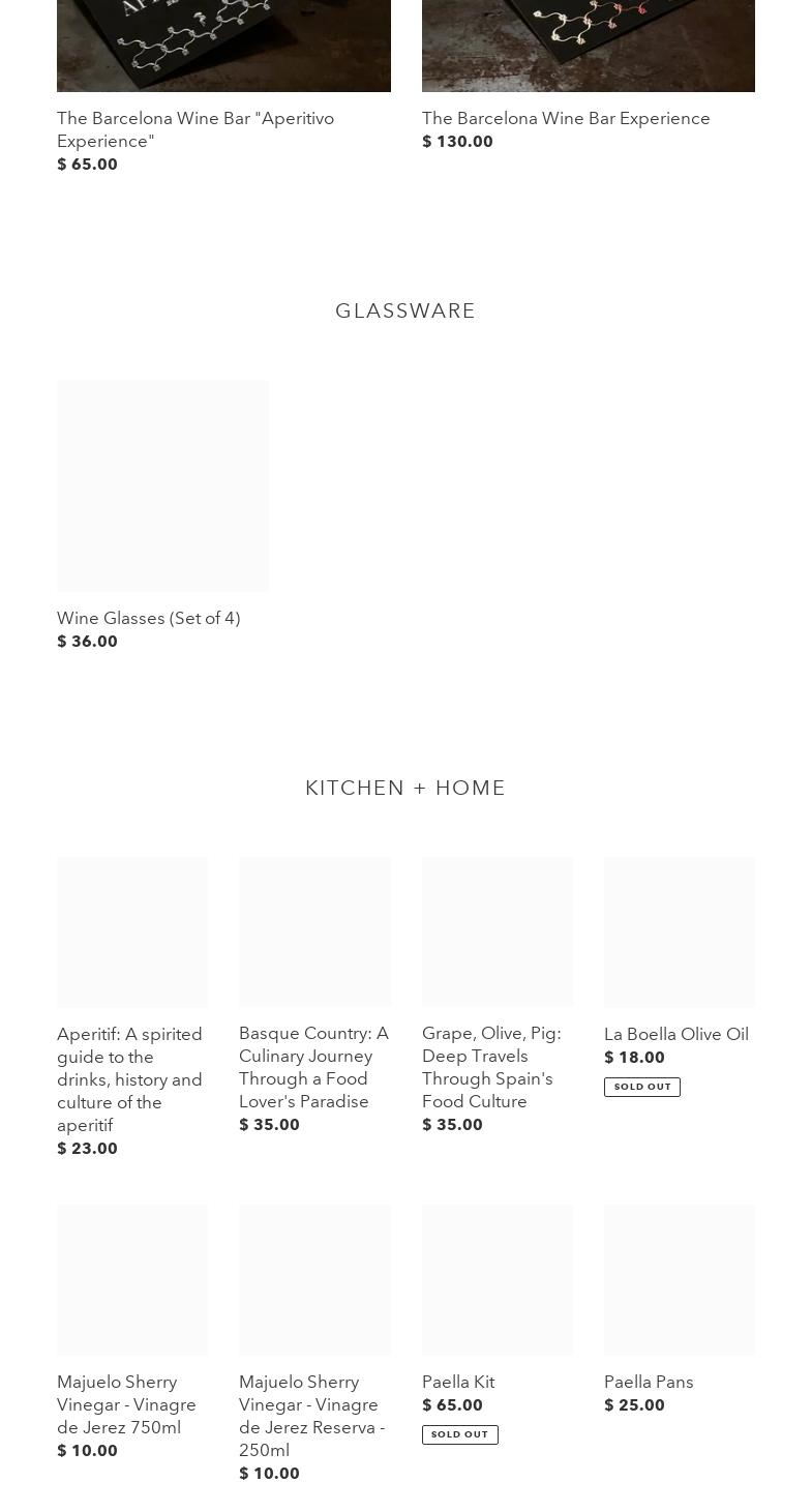 Barcelona Wine Bar Support Center Menu