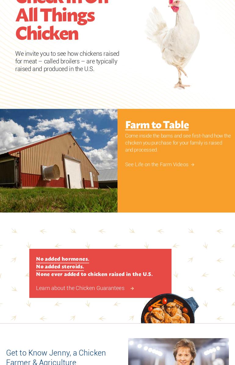 Chicken Check In Menu