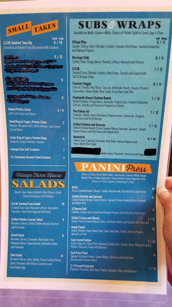 The Village Deli Menu