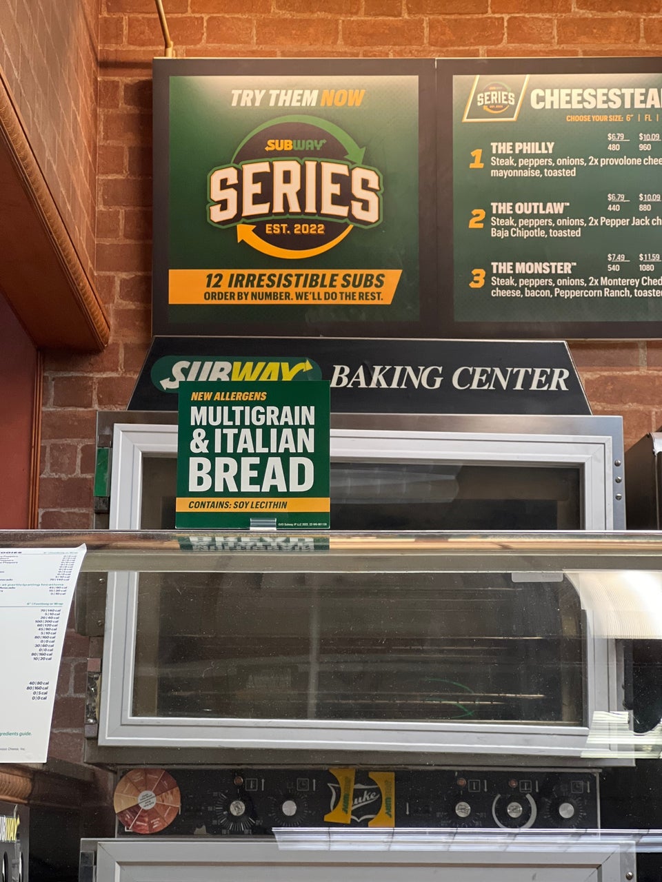 Subway Menu