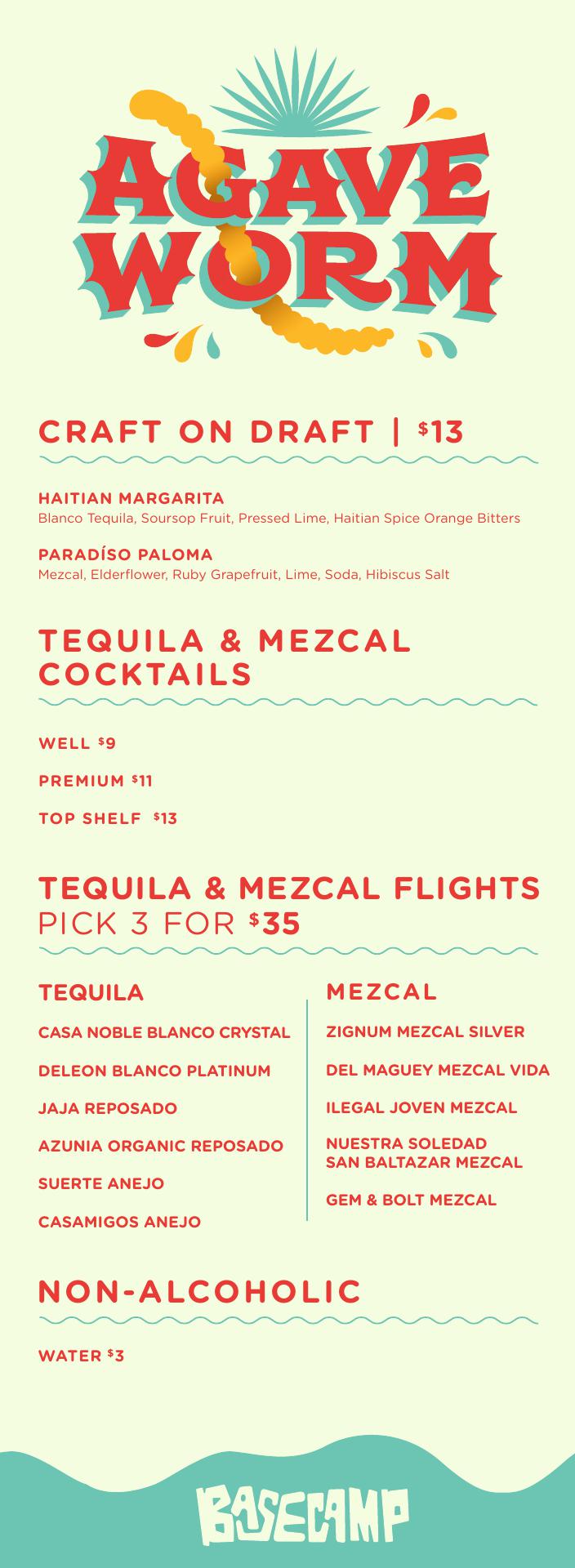 BaseCamp Art Park Menu