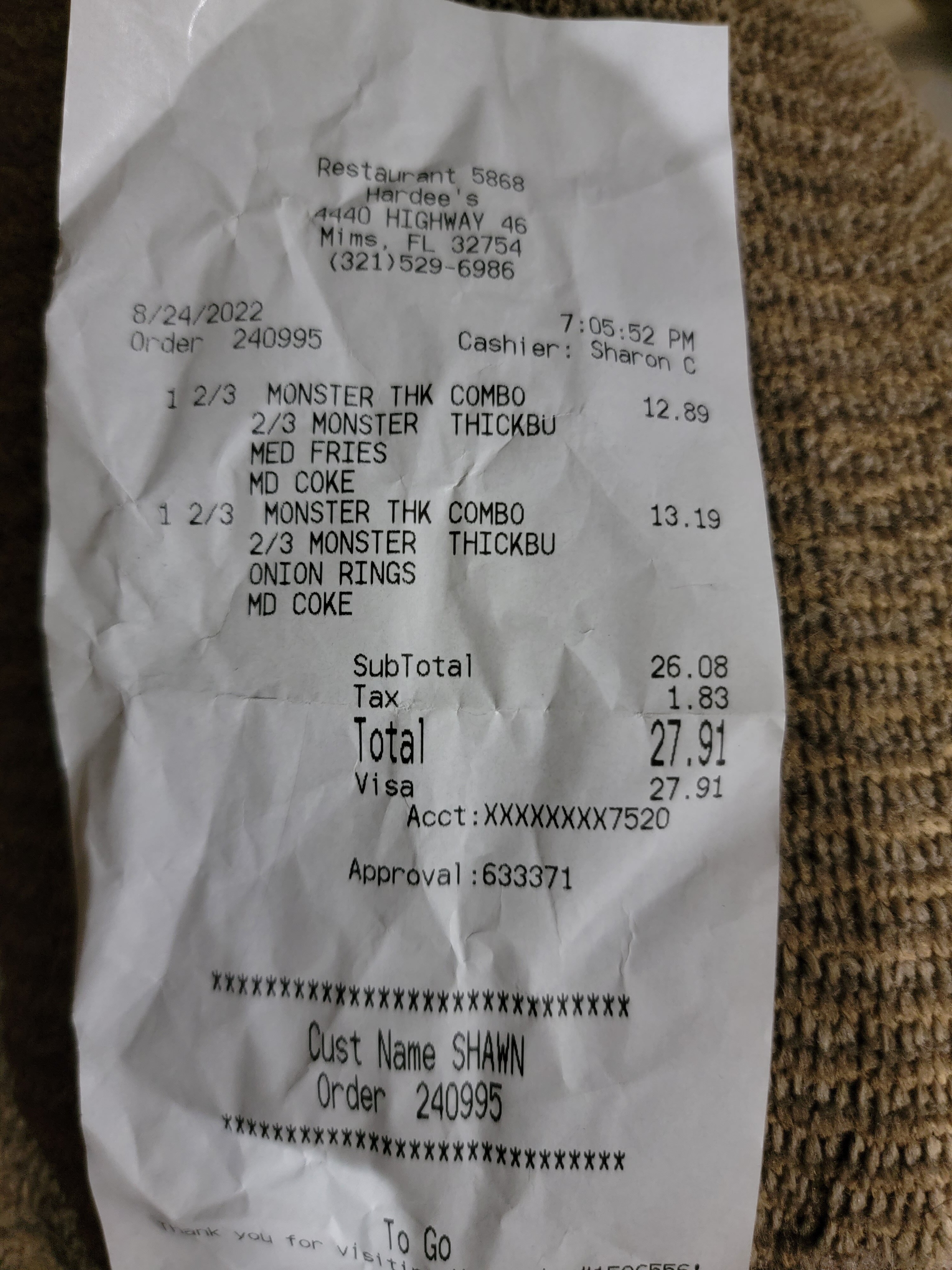 Hardee’s Menu