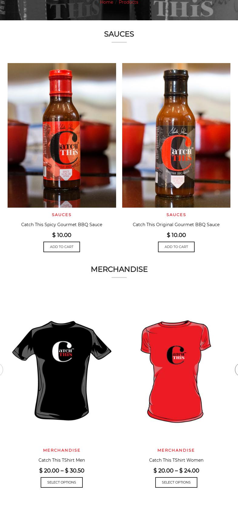 Catch This BBQ Sauce LLC Menu