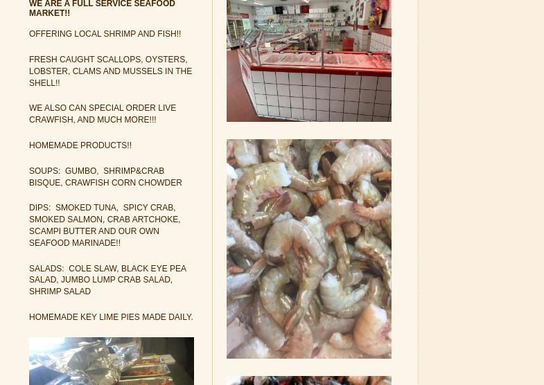 Shrimpers Seafood Market Menu