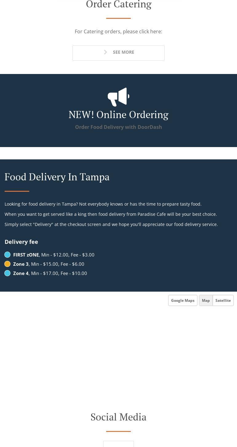 Paradise Home Care LLC. Menu