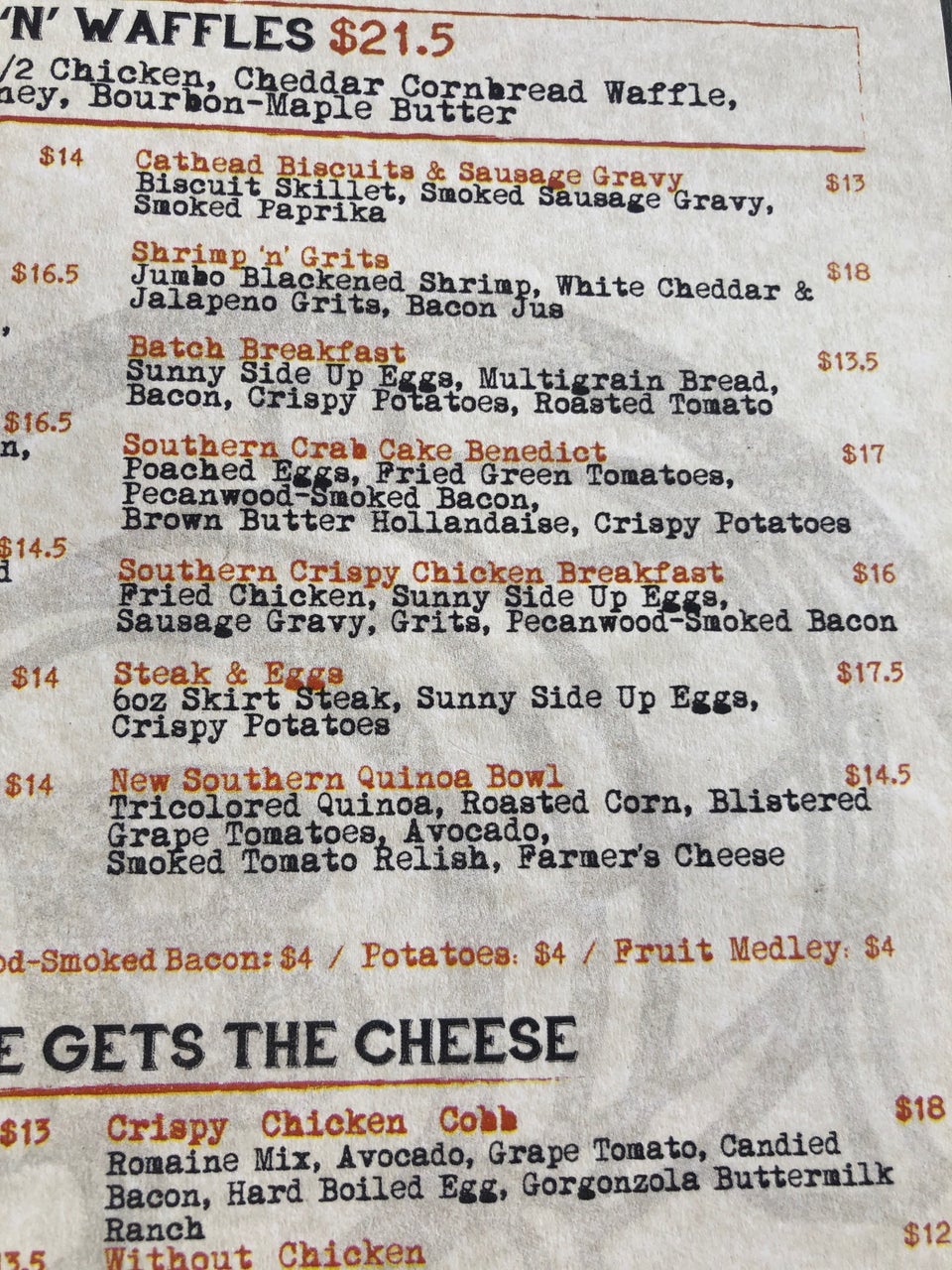 Clematis Social Menu