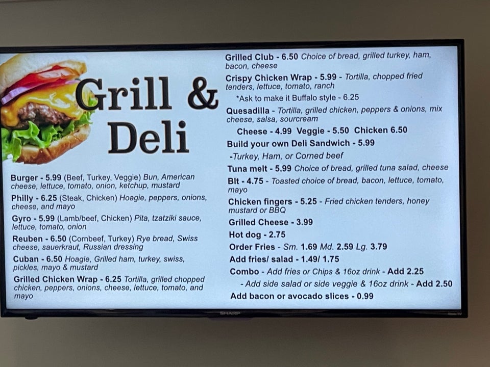 Blue Chip Cafe Menu