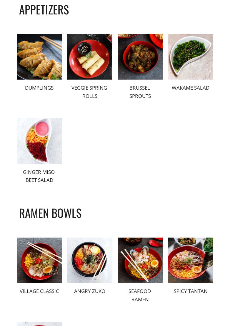 Lifting Noodles Ramen Menu