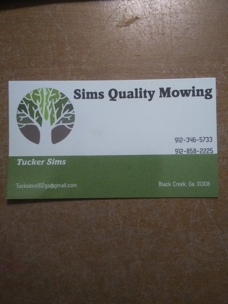 Sims Quality Mowing Shumantown Rd, Ellabell Georgia 31308