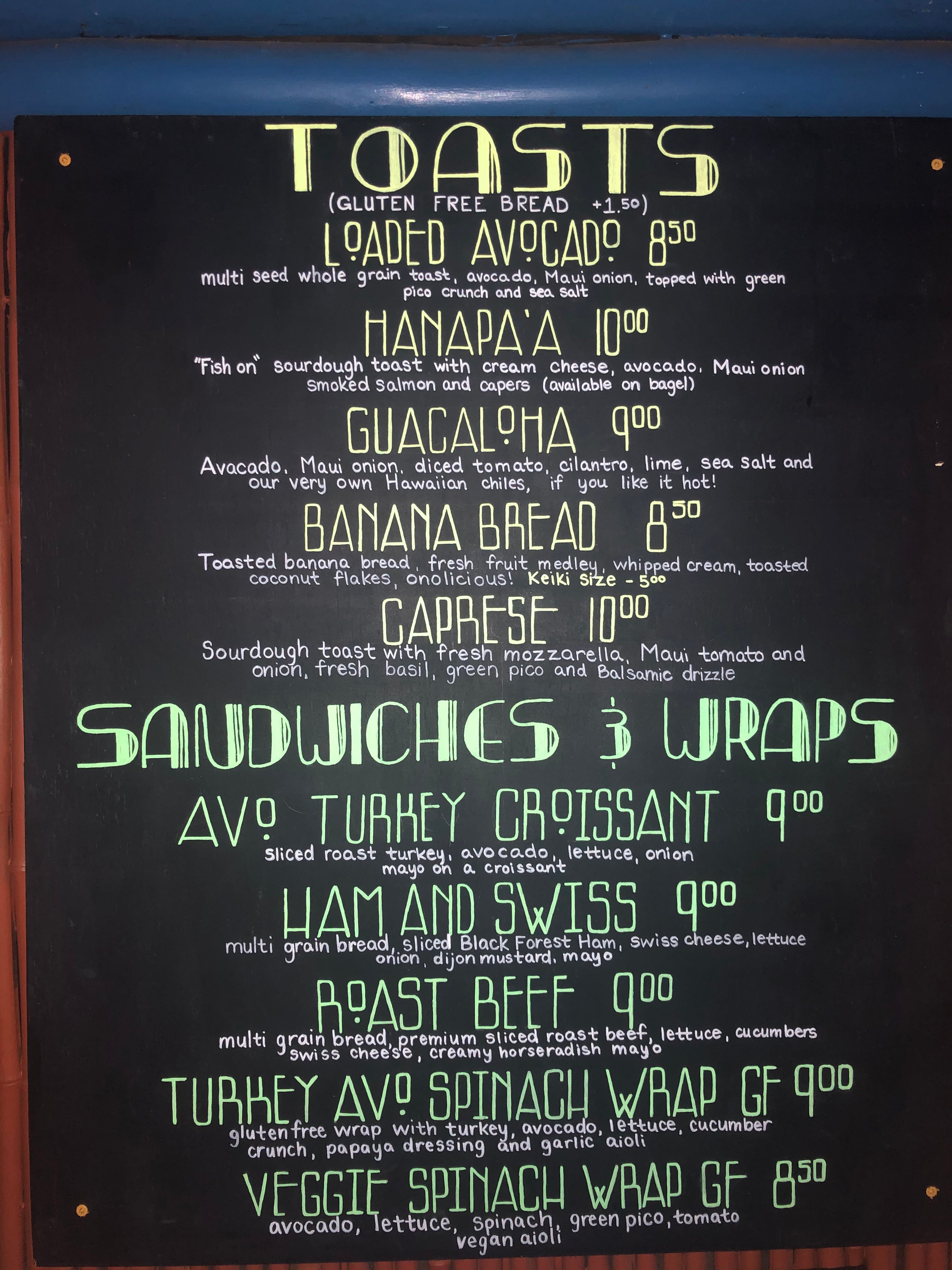 Pe'ahi Catering Company Menu