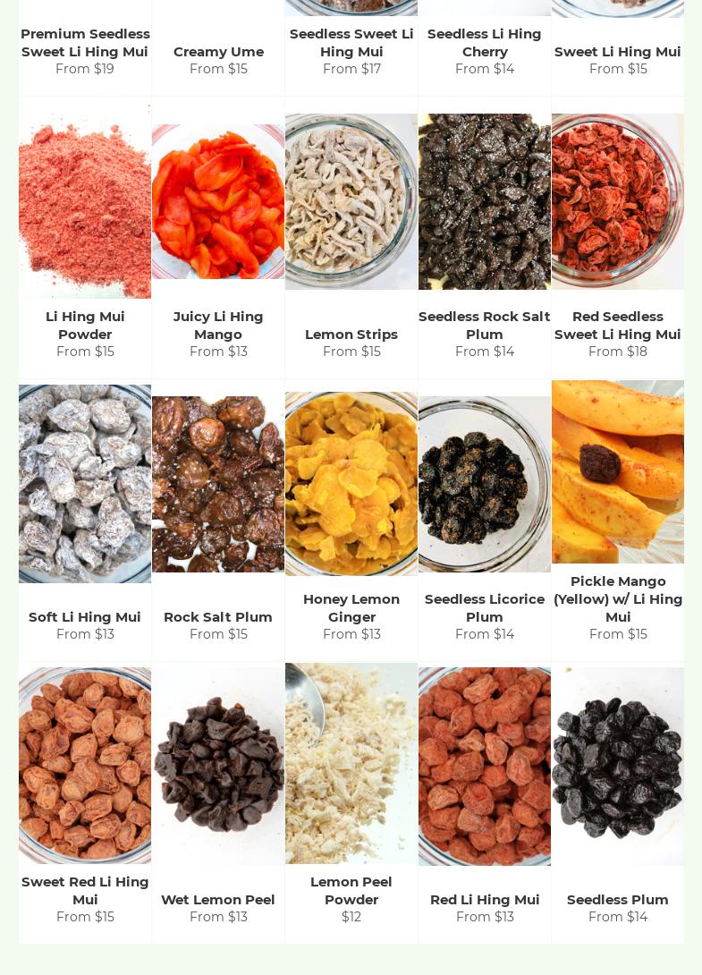 Lin's Market Warehouse Menu