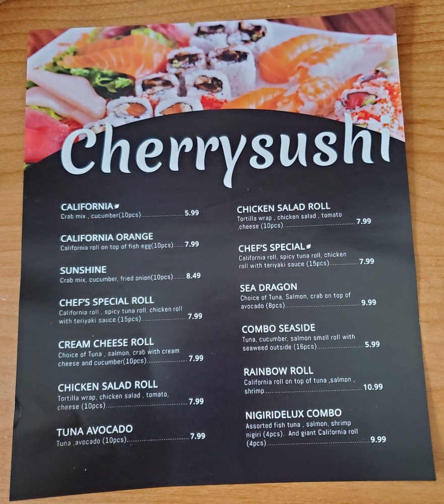 Cherry Sushi & Bento Menu