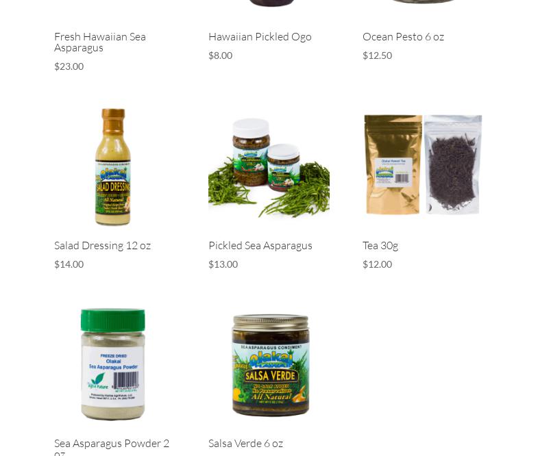 Marine Agrifuture, LLC Menu