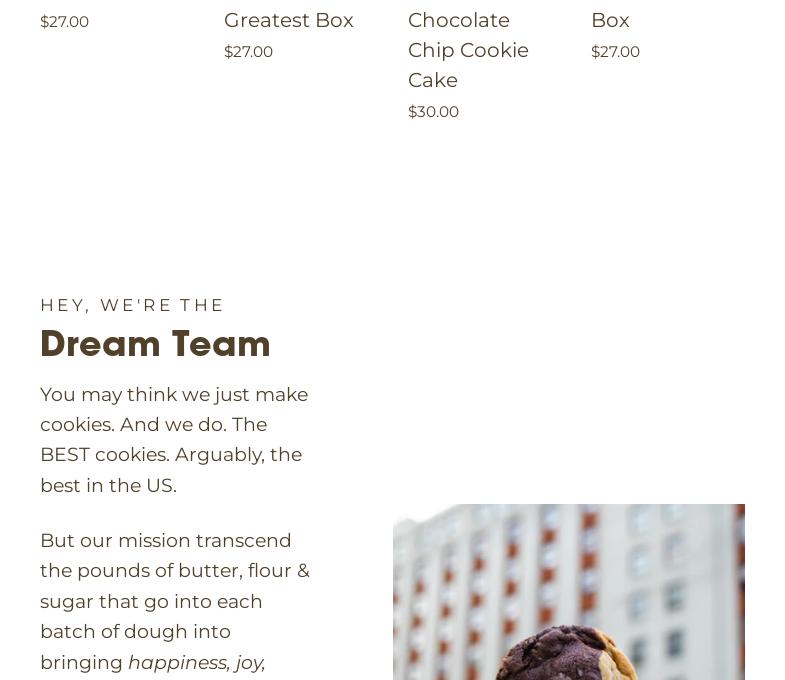 Cookies & Dreams Menu