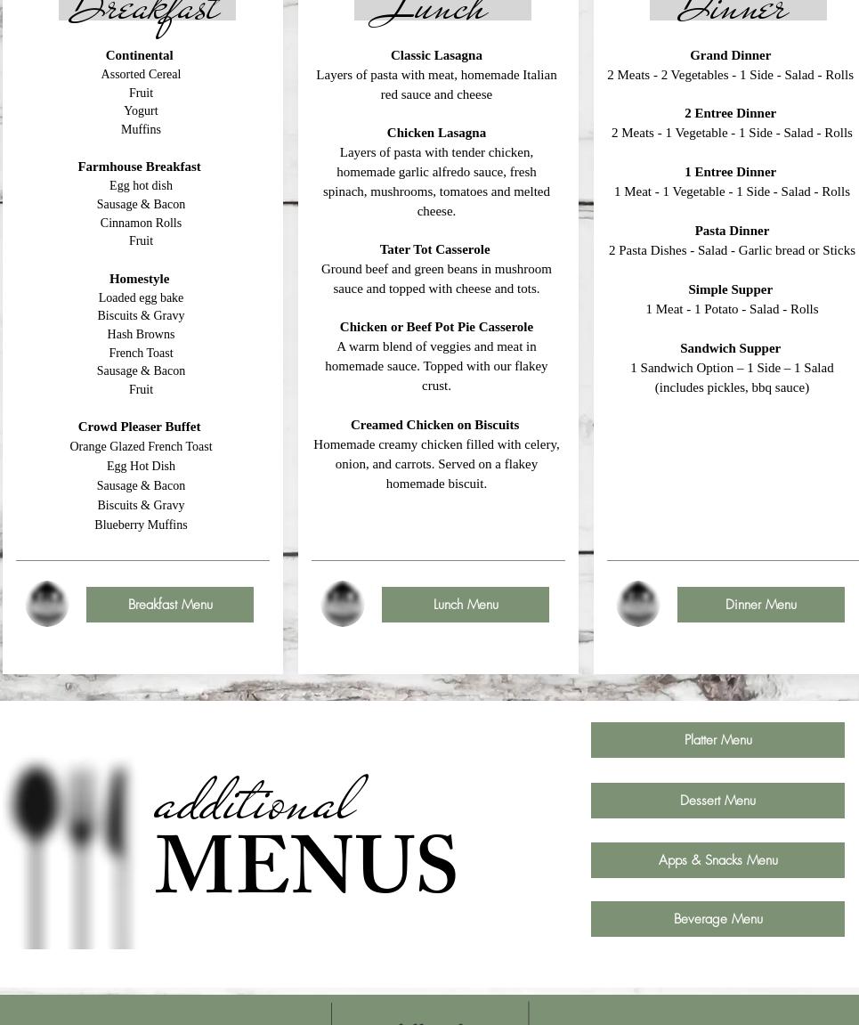 Gathering/Farmhouse Catering Menu