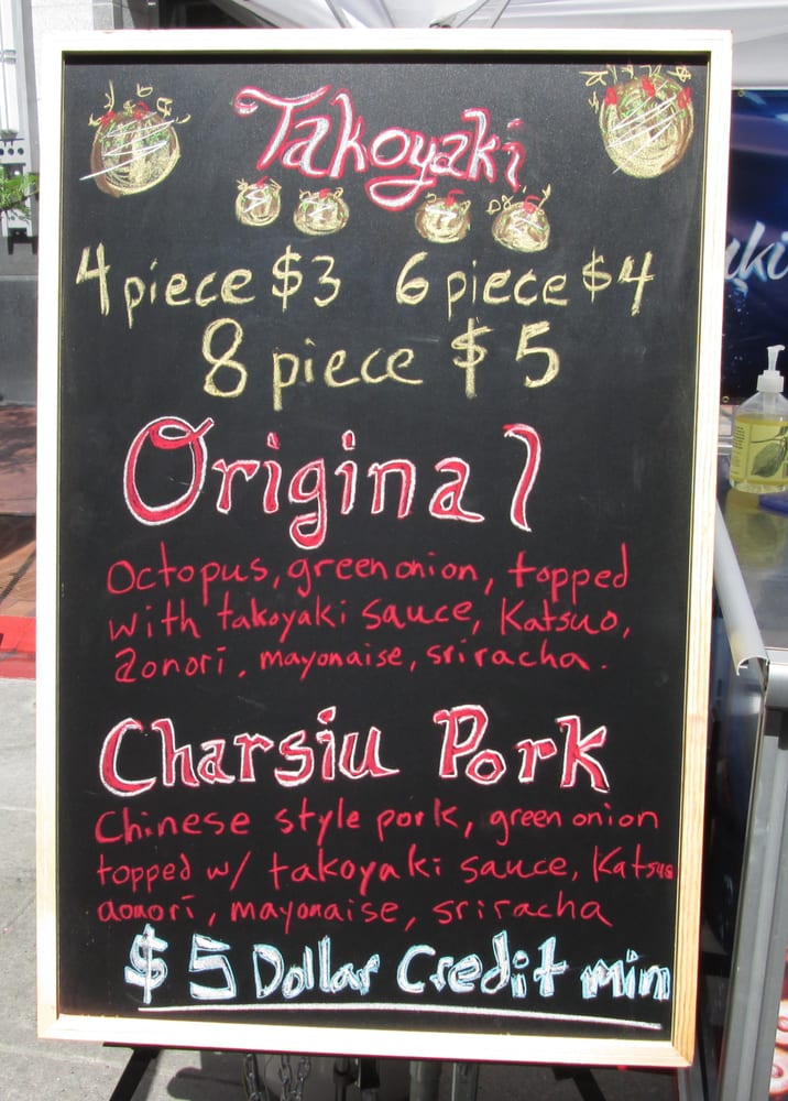 Genki Takoyaki Menu