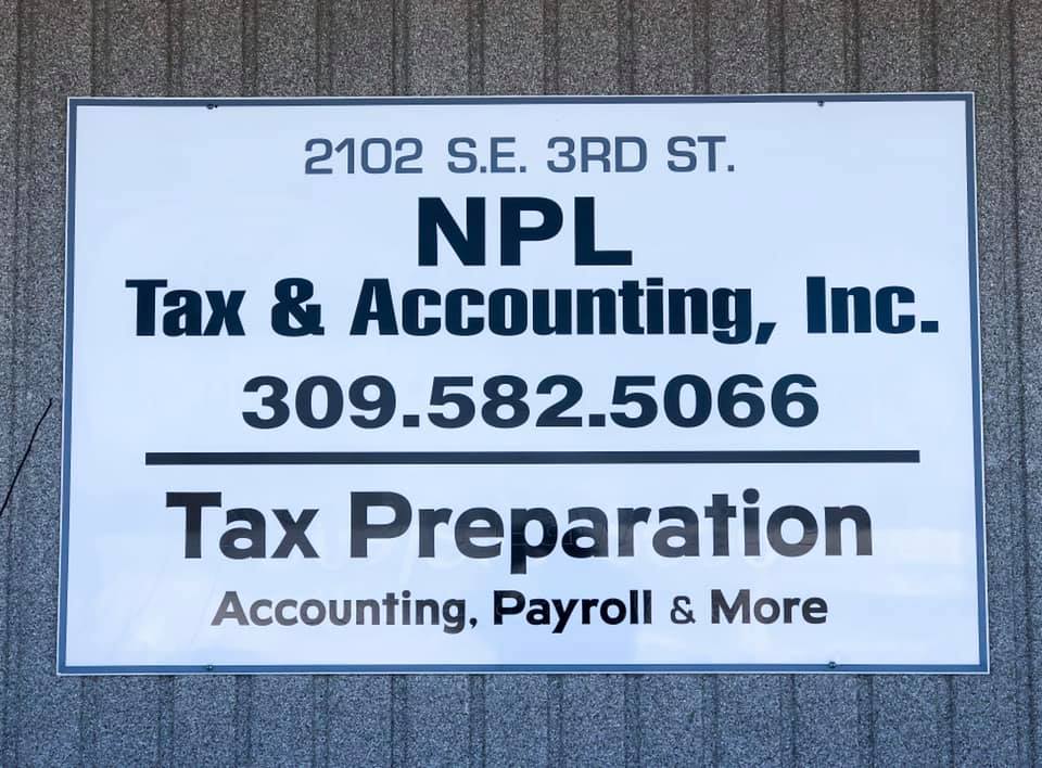 NPL Tax & Accounting LLC 2102 SE 3rd St, Aledo Illinois 61231